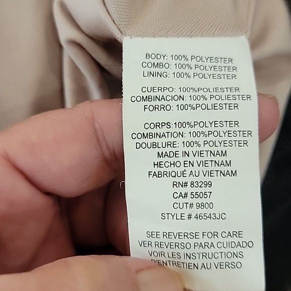 Blu Sage Black & Tan Lace Flare Dress with V Back - Picture 5 of 5